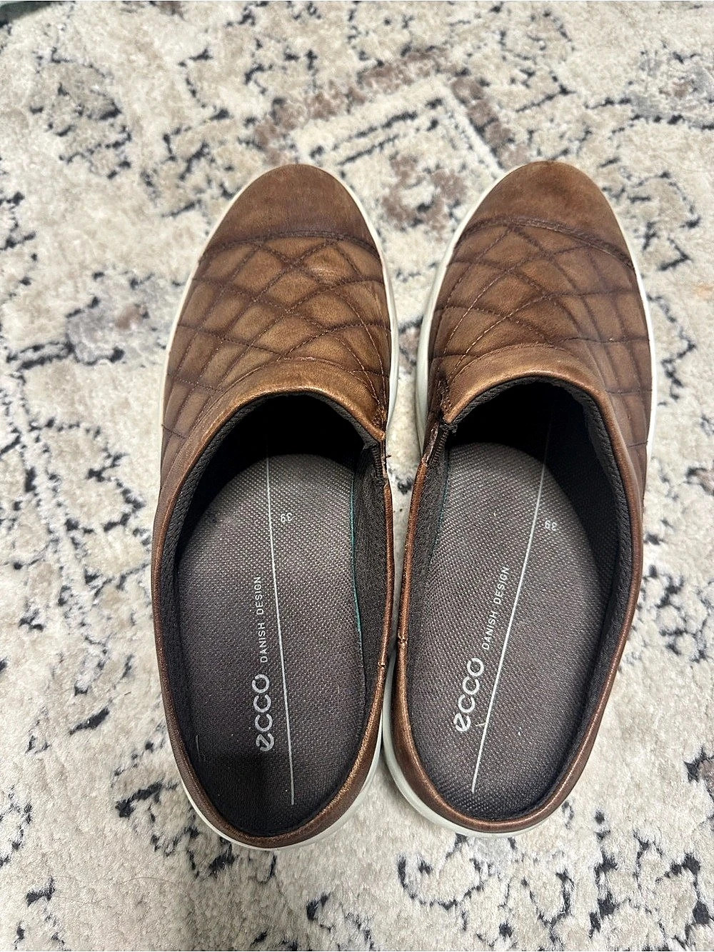 ECCO Soft 7 Quilted Slip-On Sneaker Brown US 9